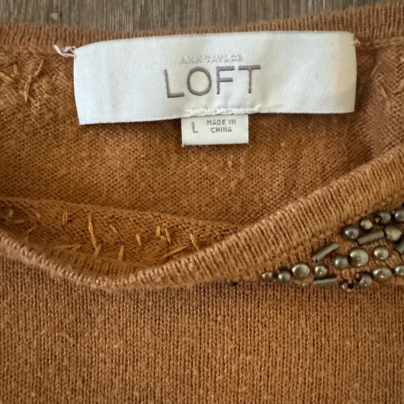 LOFT Ann Taylor Embellished Sweater Top - Picture 7 of 9